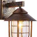 Motion Sensor Outdoor Wall Light Nautical Outside Wall Sconce Dusk to Dawn Exterior Light Fixtures Wall Mount Retro Motion Activated Outdoor Porch Wall Lantern with Oil Rubbed Bronze IP65, 13.39"H*8.27"W*10.34"E