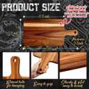 Nuenen 10 Pcs Wood Cutting Board with Handle 15.7 x 7.8 Inch Acacia Wooden Serving Kitchen Chopping Boards for Pizza, Bread, Cheese, Charcuterie, Fruit, Vegetables(Acacia)