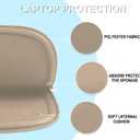 14 inch Laptop Case, Shockproof Protective Laptop Cover Briefcase Carrying Computer Bag with Accessory Pocket Portable Computer Sleeve for 14" MacBook, HP, Dell, Lenovo, Acer, Khaki