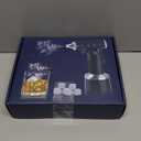 Whiskey Smoker Electric Set Bourbon Christmas Gifts for Men Old Fashioned Smoker Drink With 6 Wood Chips and 6 Whiskey Stones Food and Cocktail Smoked Kitchen Bar Tools Cool White Elephant Gifts Black