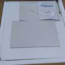 Vanity Desk,Transparent Desktop,Multiple Color Ambient Lights,with Mirror and Tri Color Light Strip,Dressing Table with Charging Station,Equipped with 2 Drawers,White