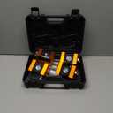 DAYDOOR Professional Cabinet Clamps 4 Pack, Heavy-Duty Cast Steel, Integrated Drill Guide & EVA Protection, Face Frame Alignment Tool for Cabinet Installation & Woodworking, Orange