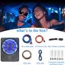 1000W Stereo Audio Under Seat Car Subwoofer, 10 Slim Active Powered Sub with Built-in Amplifier (Multicolor)