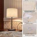 Small Lamp Shades Set of 2, Beige Drum Lampshades 8.7''Top X 8.7'' Bottom X 7.9'' High, Replacement Lamp Shades Natural Linen for Table Lamps Floor Lamps Chandelier Lamps, Easy Assembly Required