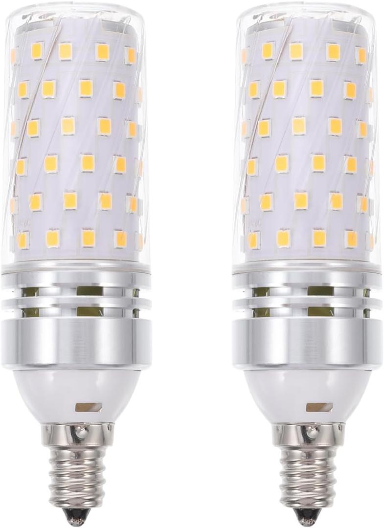 VILLCASE E12 Led Light Bulbs 2 Pack Replacement Light Bulb for Household Lamps Warm White Home Led Bulb for Bedroom Living Room Indoor Lighting 4.05 X 1.22 X 1.22 in