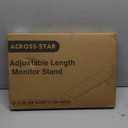 Dual-Monitor-Stand-Riser-For-Desk Adjustable Length 32-40 Inch，Large Desktop Computer Monitor Riser For 2 Screens，Desk Shelf Organizer Riser Stand For Computer/Laptop/PC/Printer/TV Black