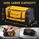 Rolling Duffle Bag with Wheels 31 Inch, 120L Large Foldable Travel Bag, Heavy-Duty Wheeled Luggage for Travel, Sports, Camping & Storage (Beacon Yellow)