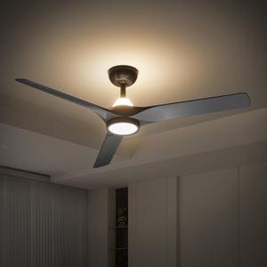Ceiling Fans with Lights and Remote, 52 inch, Reversible Quiet DC Motor, 6 Speeds,Dimmable,Modern Ceiling Fan with Night Light for Living Room, Bedroom, Kitchen, Outdoor Patios, Black