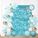Shimmer Wall Decor Sequin Panels - Turquoise Backdrop Panels (Pack of 12) for Parties (3ftx4ft)