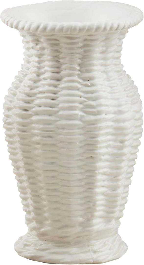 Mud Pie Woven Ceramic Vase, Bud, 5.5" x 3.25