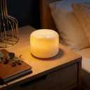 Marble Lamp Night Light Touch Bedside Table Lamp for Bedroom,Type-C Rechargeable Small Desk Bedside Small Lamps,Eye Caring Dimmable LED Ambient lamp (Peach Jade)