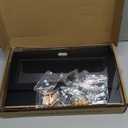 Goozii Black Bread Box for Kitchen Countertop, Small Vintage Counter Top Breadbox, Homemade Bread Storage Container for Sourdough Loaf, Farmhouse Wooden Corner Kitchen Counter Organizer for Cabinet