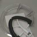 Pouring Shield & Flex Edge Beater for Kitchenaid Mixer - Fits 4.5~5QT Bowls (Stainless Steel, Glass, Ceramic) - Attachment for Kitchenaid Mixers (White)