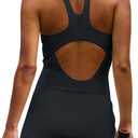 Yanekop Womens Tennis Dress with Built in Shorts Golf Dress Athletic Outfits Active Dresses Workout Onesie Yoga(Black, S)