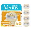 Venus MoistureGlide Women's Razor Blades, With Built-in Shave Gel Bars, 4 Razor Blade Refills 4 Count (Pack of 1)