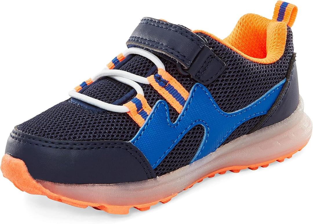 Simple Joys by Carter's Boys' Anka Light Up Sneakers (8 Toddler, Navy)