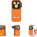 OLIGHT Oclip Pro EDC Flashlight Clip-on Light, Rechargeable 500 Lumens with Three Lighting Solutions Type-C Charging, Magnetic Flash Lights for Signaling, Cycling, Outdoor or Indoor Use(Orange)