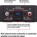 4-Channel Car Amplifier 80Wx4 Audio Power Booster with Pure Copper Transformer Enhanced Sound Quality Audio Amplifier Digital Power for Car Systems