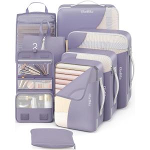 8 Set Packing Cubes for Travel, Gifts for Women Mom,Anti-Tearing Suitcase Organizer,OlarHike Vacation Essentials & Accessories for Cruise Ship