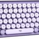 Logitech POP Keys Mechanical Wireless Keyboard with Customizable Emoji Keys, Durable Compact Design, Bluetooth or USB Connectivity, Multi-Device, OS Compatible - Cosmos