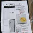 Lumizone Extra Tall Cat Gate 61.02" High Pressure Mounted 29.92"-34.24" Extra Wide 1.37" Gap No Drilling Auto-Close One-Handed Operation Tall Pet Gate for Dogs(Black, 61.02" H x 29.92"-34.24" W)