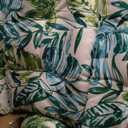 FUNHOME Outdoor High Back Chair Cushions Set of 2,Reversible Lawn Chair Cushion 44 x22 inch,Water Resistant Tufted Adirondack Chair Cushion,for Garden Rocking Chair,Patio Furniture(Palm Leaf)