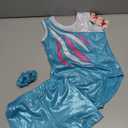 BAOHULU Gymnastics Leotards for Girls Dance Unitards Matching Shorts Set Sleeveless Dancewear 6A