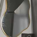 Suidia Irregular Wall Mirror, 36"x20" Bathroom Mirror Asymmetrical Mirrors Artistic Mirrors Decorative for Living Room Bedroom Bathroom Hallway Entryway, Gold, Cloud Style