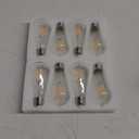 SHINESTAR 8-Pack Dimmable Vintage LED Edison Bulbs, 5.5W, 60W Equivalent, Warm White 2700K, ST58 Antique LED Decorative Filament Bulbs, E26 Medium Base, 80+ CRI, Clear Glass Style for Home