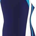Speedo Girl's Swimsuit One Piece Infinity Splice Thick Strap (14, Deep Water)