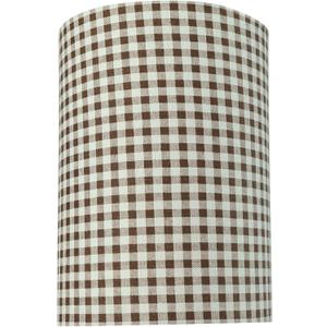 Aspen Creative 31113 Transitional Hardback Drum (Cylinder) Shaped Spider Construction Lamp Shade in Brown, 8" wide (8" x 8" x 11")