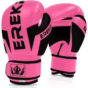 Boxing Gloves for Kids, Kids Sparring Training Gloves for Punching Bag, MMA, UFC, Muay Thai, Karate, Kickboxing (10 oz, Pink)