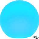 Borelor LED Ball Light, 14-Inch Rechargeable & Remote Control Globe Lights 16 RGB Colors Changing Indoor/Outdoor Night Light for Home/Party/Lawn/Desk Decoration