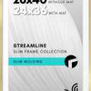 Americanflat 28x40 Poster Frame with Polished Plexiglass - Use as 24x36 Frame with Mat or Display 28x40 Photo Without Mat - Streamline Collection - Thin Border Picture Frames for Wall - Gold