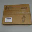 HOLKIE Stem Caster Wheels 2 inch Total Casters Set of 4, Threaded Stem 3/8" -16 x 1 (Diameter 3/8", Length 1") Swivel Heavy Duty Castors Black 8 Pack (Black-With Brake& No Brake-8pack)
