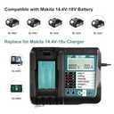 YongerTool 1 Pack 18V 5000mAh Lithium-ion Replacement Battery for Makita and 14.4V-18V Replacement Charger for Makita BL1830 BL1850 BL1840