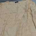 Sampeel Lace Tops for Women 3/4 Length Sleeve T Shirts Dressy Casual Ladies Work Blouses Summer Spring Tops 2026 Eyelet Western Outfits Fall Fashion Clothing Winter Old Money Clothes Apricot, Medium
