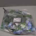 Artificial Flowers for Outdoors 2Pcs Faux Impatiens for Outdoor Planters UV Resistant Blue Silk Flowers Outside Artificial Impatiens Plants Bushes for Front Porch Patio Garden Pot Balcony Decor