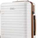 Carry on Luggage 22x14x9 Airline Approved with Spinner Wheels, Hardside Lightweight 20" Carry on Suitcase Airline Approved TSA Lock (Beige)