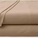 Horbaunal 2 Pack King Flat Bed Sheets Only - 1800 Thread Count Microfiber Taupe Flat Sheet Only - Wrinkle Free & Ultra Soft Bed Top Sheets King Size