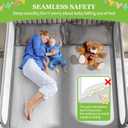 Yulongtengfei 3-Piece King Size Bed Rail for Toddlers - Adjustable Height Guard with Sturdy Installation, Kids Safety Bed Rail for King Size Bed