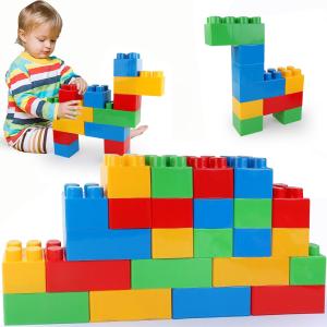 Liberty Imports 24 PCS Giant Building Blocks Starter Set for Toddlers, Plastic Large Building Blocks for Kids Creative Play, Big Stacking Bricks for Children, Kids (Primary Colors) Liberty Imports 24 PCS Giant Building Blocks Starter Set for Toddlers, Plastic Large Building Blocks for Kids Creative Play, Big Stacking Bricks for Children, Kids (Primary Colors)
