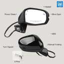 76208-3W0-A43 Right Passenger Side Door Mirror Assembly Compatible With 2023-2025 Honda HR-V (EX-L/EX-L NAVI/SPORT) 8 Pins Blind Spot Turn Signal Light Heated