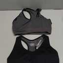MIRITY Women Racerback Sports Bras - High Impact Workout Gym Activewear Bra (Medium, Black Grey)
