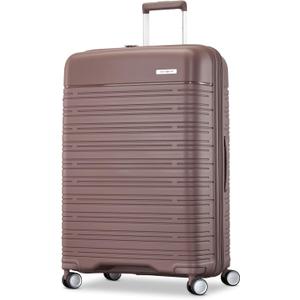 Samsonite Elevation Plus - Large Hardside Luggage - Scratch Resistant Polypropylene Shell, RightHeight™ Adjustable Handle, Integrated AirTag Holder, TSA Lock, WetPak™ Compartment - Chocolate Mauve
