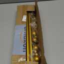 Morena II 12-20 Inch Adjustable Side Curtain Rod Set Pair, 1 Inch Diameter in Brass