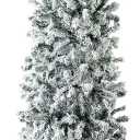 Best Choice Products Flocked Pencil Christmas Tree, Unlit Slim Artificial Holiday Decoration, 7.5ft Skinny Snowy Appearance w/Base