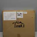 TeoKJ 2 Tier Gold Side Table, Folding Round Metal End Table Small Nightstand with Two Removable Tray for Bedroom Living Room Bedside Small Spaces Gold + White