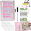 100 Envelope Challenge Binder $5050,52 Weeks Budget Binder Savings Challenge Book $10000,30 Days $500,Savings Challenges Budget Planner Binder,Cash Stuffing Envelopes Binder (2024 5-in-1 Silver)