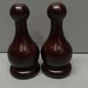 Wood Bedpost Finials Decorative Newel Post Cap Bed Post Finial for Bed Rod Topper Wooden Finial Cap, Classic Dark Brown Cap for Bedpost (Walnut 5.9 inch)